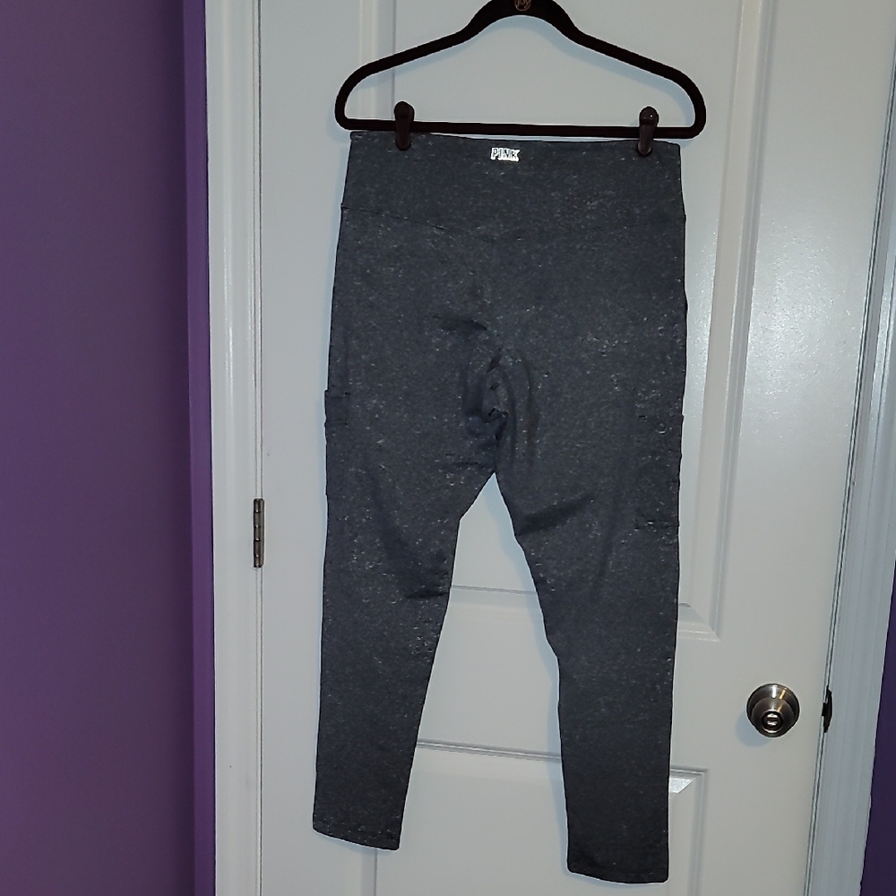 PINK Victoria's Secret Charcoal Leggings Sz:XL NWT - Picture 6 of 6